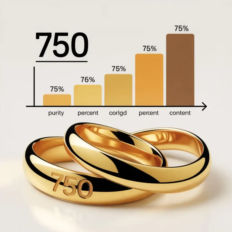 750 gold purity hallmark on jewelry