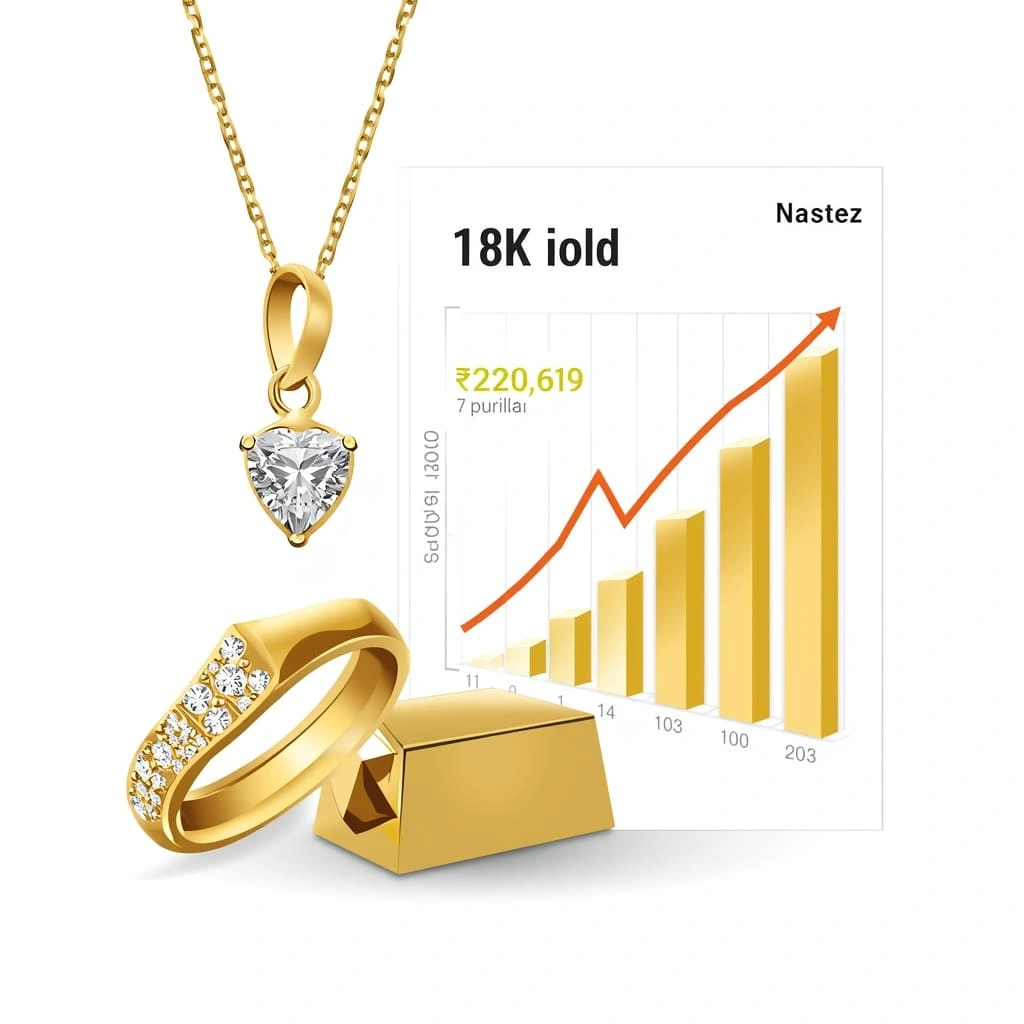 18K gold value calculation illustration